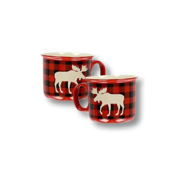 Tasse Mug Moose plaid