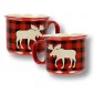 Tasse Mug Moose plaid