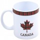 Tasse mug Feuille érable plaid rouge