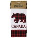 Torchon de cuisine ours plaid rouge