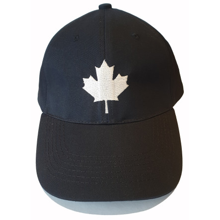 Cap with maple leaf logo