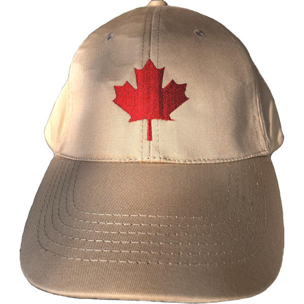 Cap with maple leaf logo