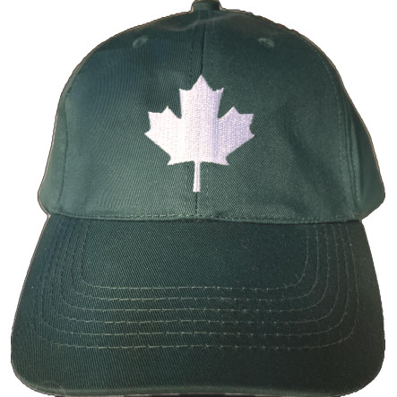 Cap with maple leaf logo