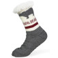 Chaussettes avec ventouses antidérapantes Papa bear adulte gris Taille unique