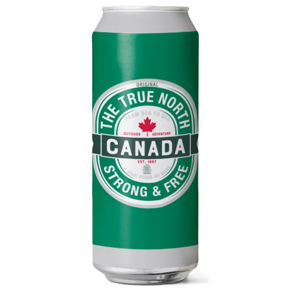 Bouteille cannette métal Canada verte