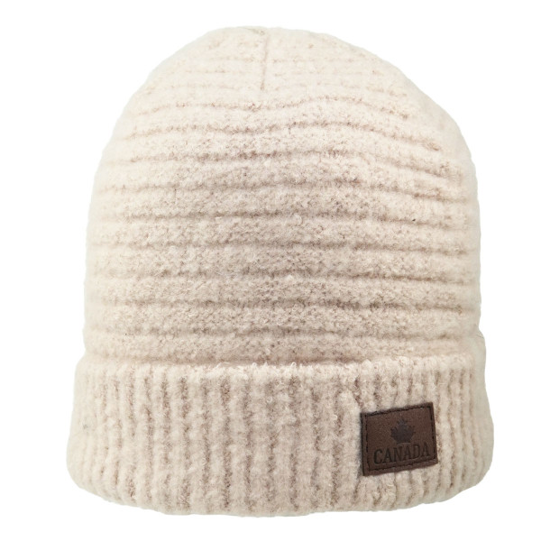 Bonnet à rebord cotelés horizontaux